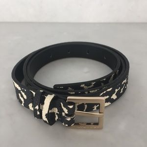Boss (Hugo Boss) Black & White Leather Belt (NEW)